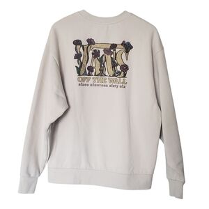 Vans Sweatshirt Women's Floral Roses Off the Wall Since 1966 Beige Size XS